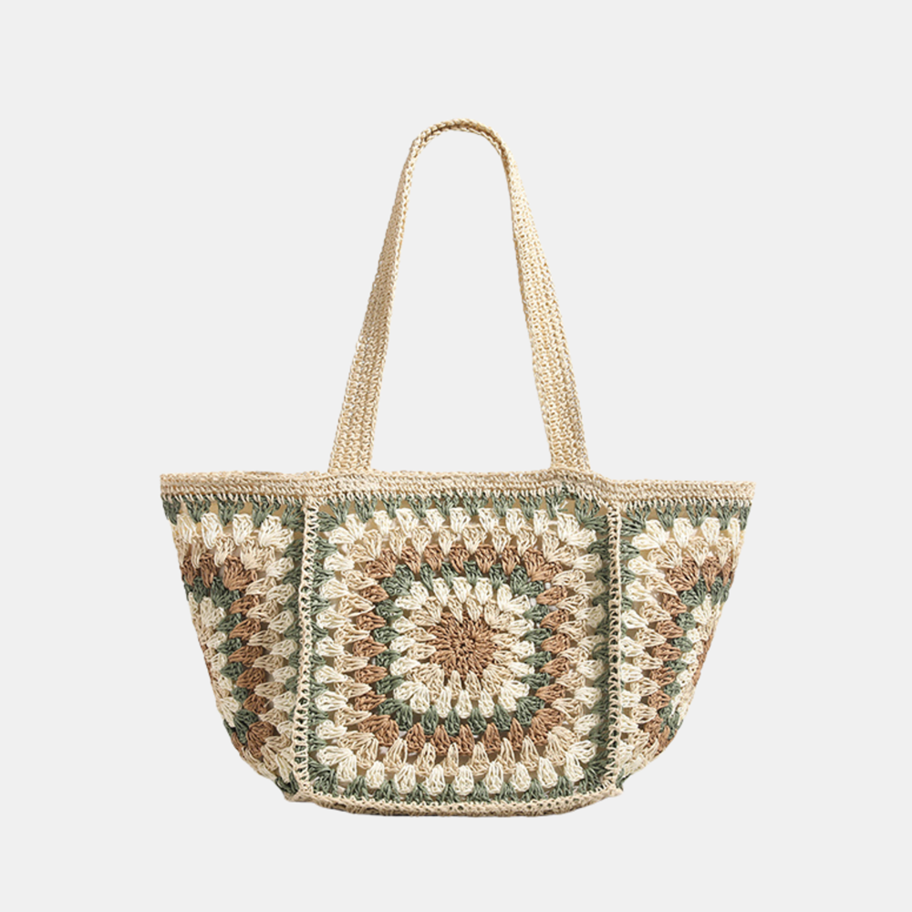 Lily Tote Crochet Bag - Green