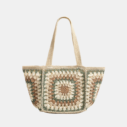 Lily Tote Crochet Bag - Green