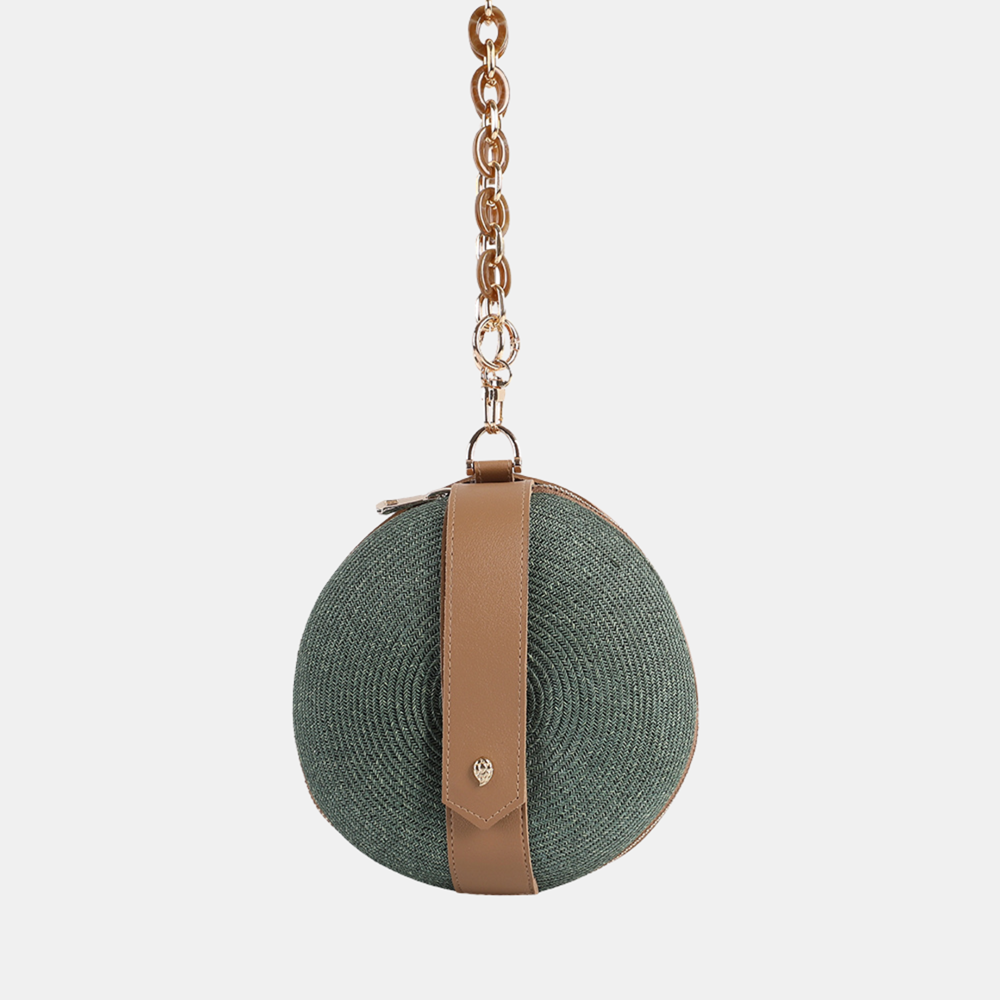 Eliza Clutch Bag Woven - Green