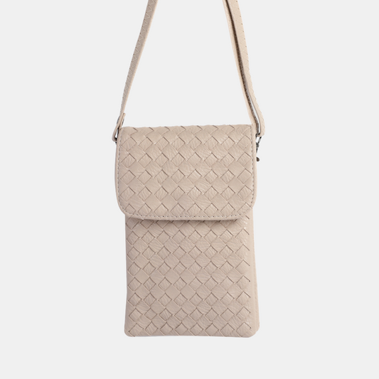 Keira Phone Bag Weave - White