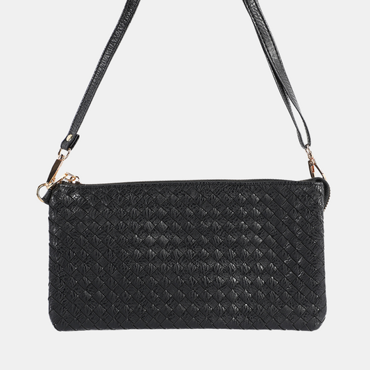 Lila Crossbody Bag Weave - Black