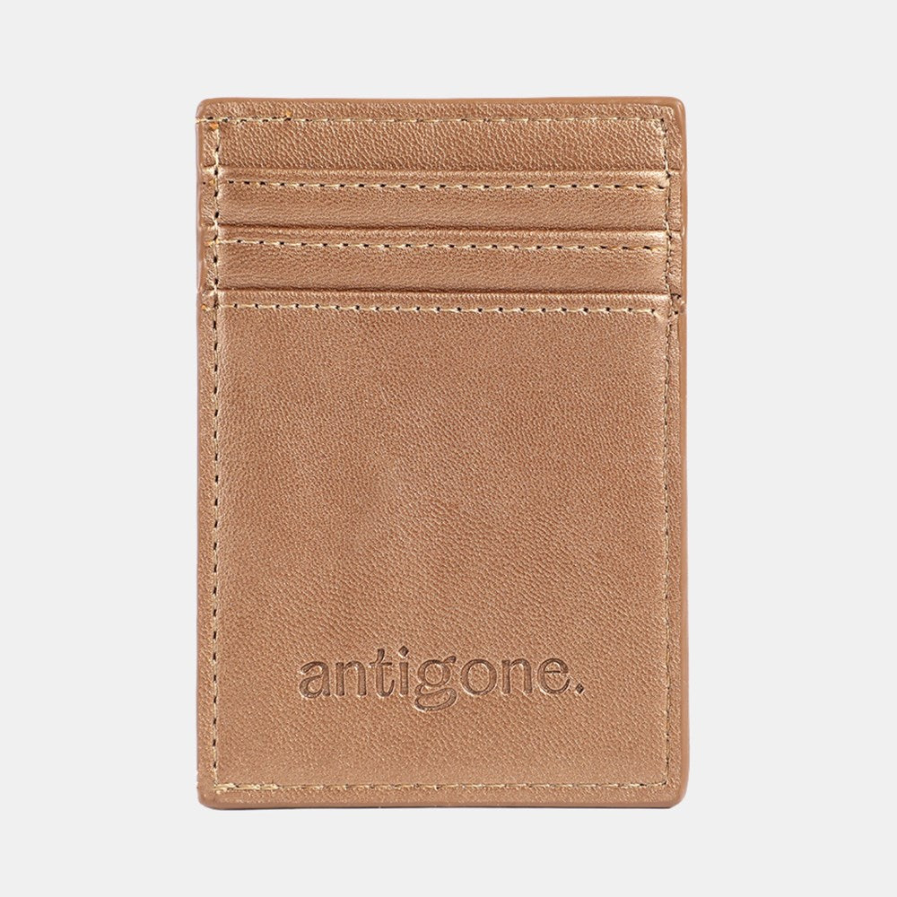 Zoe Card Holder - Silvery Gold