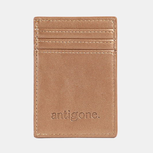 Zoe Card Holder - Silvery Gold