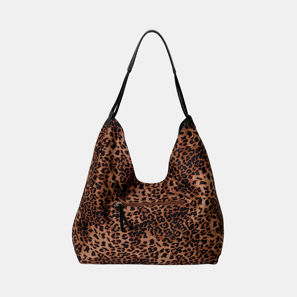 Fiona Reversible Shoulder Bag - Black Leopard