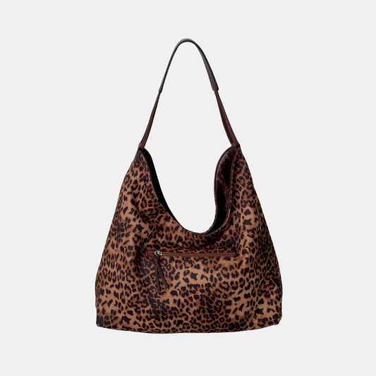 Fiona Reversible Shoulder Bag - Brown Leopard