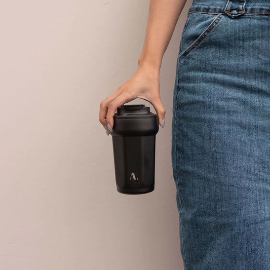 Insulated SS Travel Coffee Mug - Black