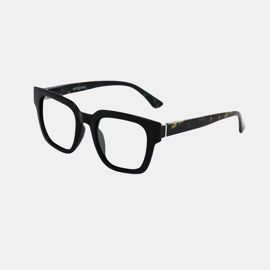 Coda Reading Glasses - Black Green +3