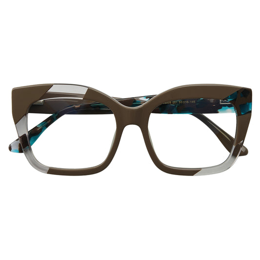 Tara Reading Glasses Acetate - Brown Blue Tort +3