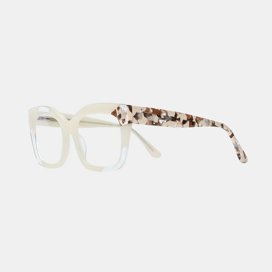 Tara Reading Glasses Acetate - White Tort +3