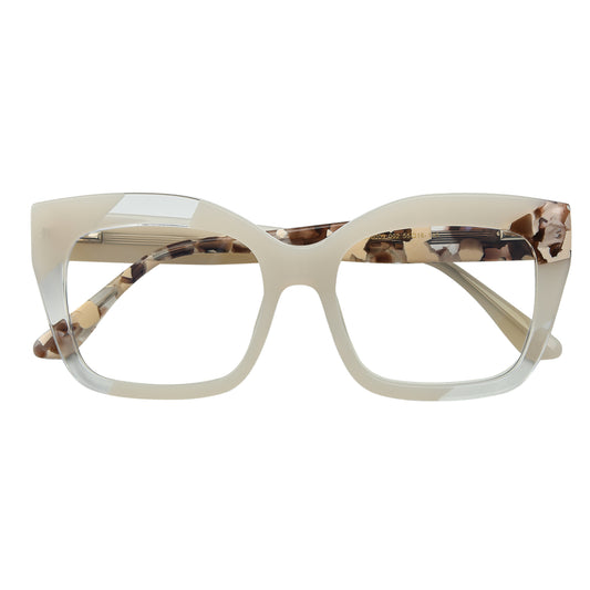 Tara Reading Glasses Acetate - White Tort +2