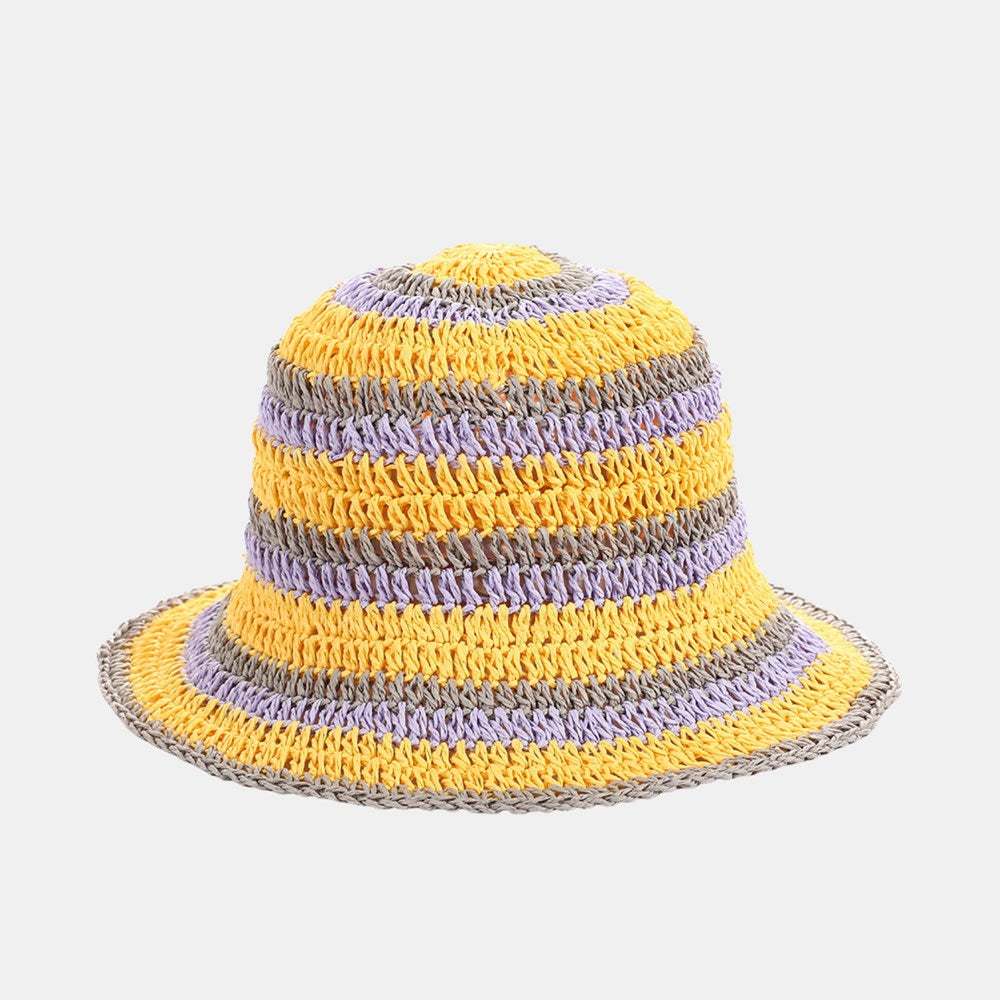 Hemi Straw Bucket Hat - Yellow