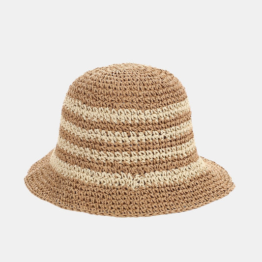 Sol Straw Bucket Hat - Khaki Beige