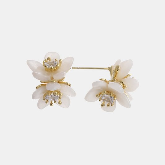 Fiona Earrings - White