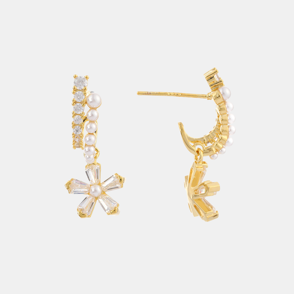 Willa Pearl Earrings - Gold