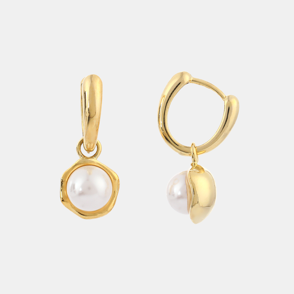 Nyla Pearl Earrings - Gold