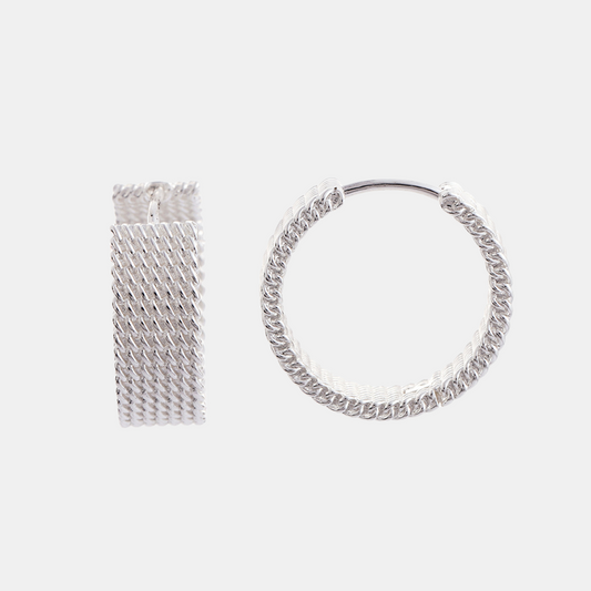 Raya Silver Hoops