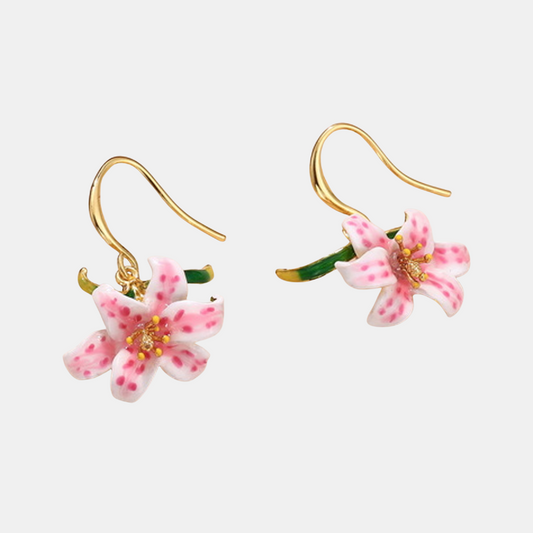 Anya Lily Drop Earrings - Blush Pink