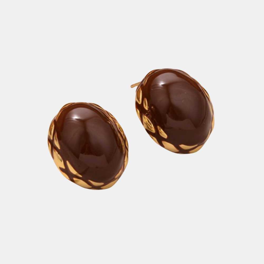 Corinne Studs - Brown