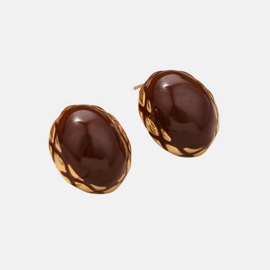 Corinne Studs - Brown
