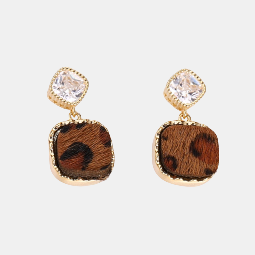 Sydney Leopard Earrings - Gold