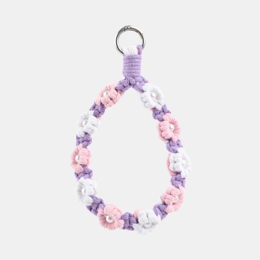 Nara Flowers Phone Chain - Short - Purple