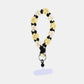 Nara Flowers Phone Chain - Short - Black