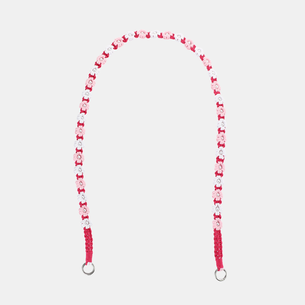 Nara Flowers Phone Chain - Long - Rose Red