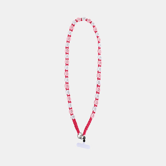 Nara Flowers Phone Chain - Long - Rose Red