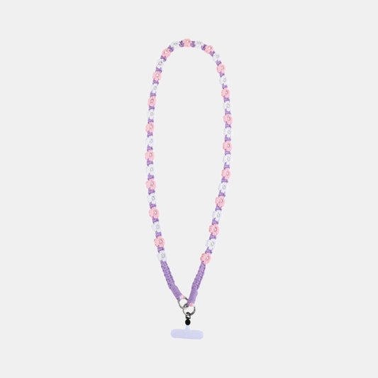 Nara Flowers Phone Chain - Long - Purple