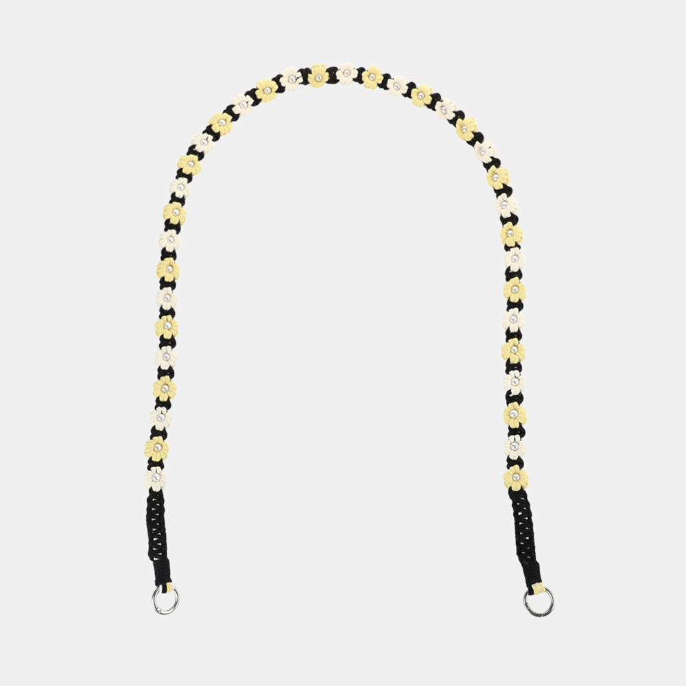Nara Flowers Phone Chain - Long - Black