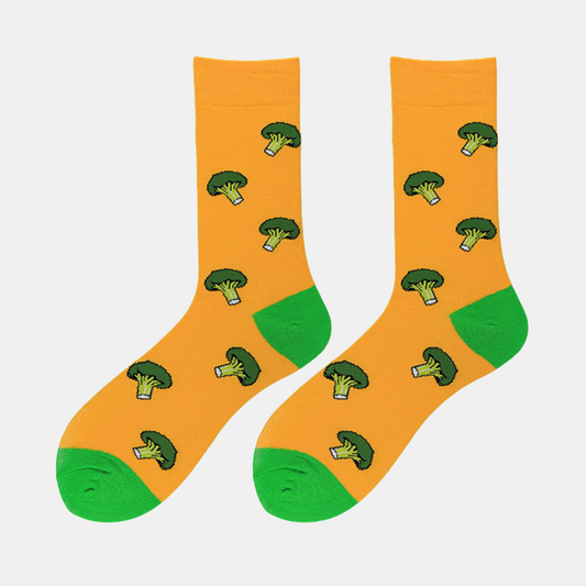Socks - Orange - Broccoli