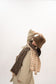 Hearts Double Sided Scarf - Coffee