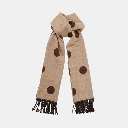 Aeris Polka Scarf - Classic Brown