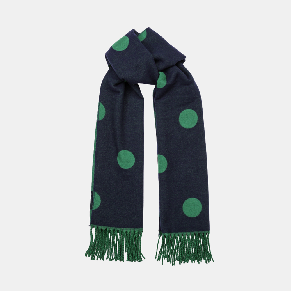 Aeris Polka Scarf - Forest Green