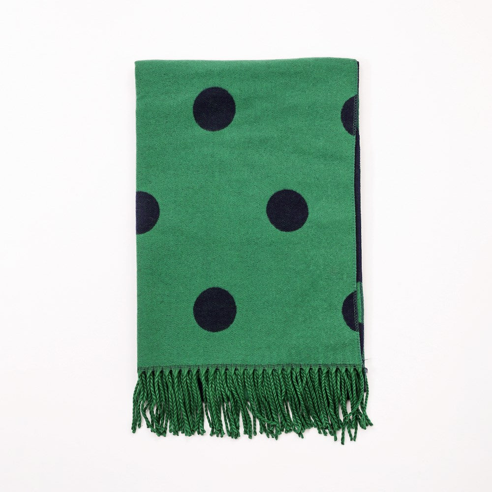Aeris Polka Scarf - Forest Green