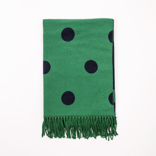 Aeris Polka Scarf - Forest Green