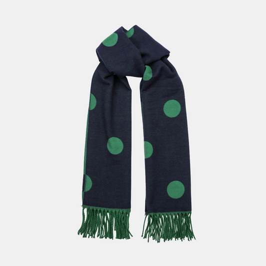 Aeris Polka Scarf - Forest Green