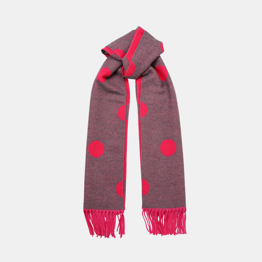 Aeris Polka Scarf - Deep Plum