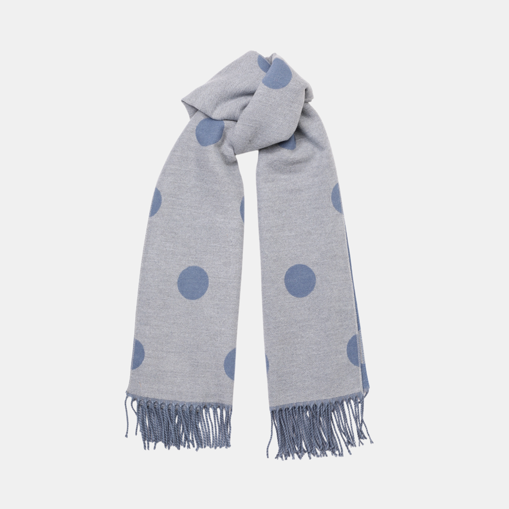 Aeris Polka Scarf - Soft Blue