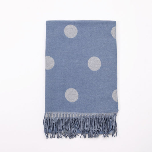 Aeris Polka Scarf - Soft Blue