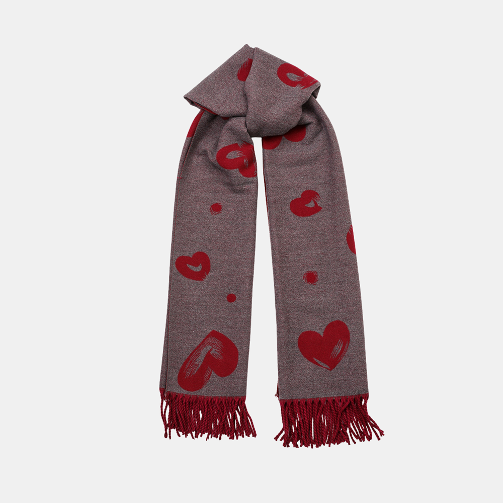 Noira Heartline Scarf - Deep Plum