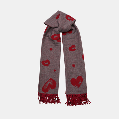 Noira Heartline Scarf - Deep Plum