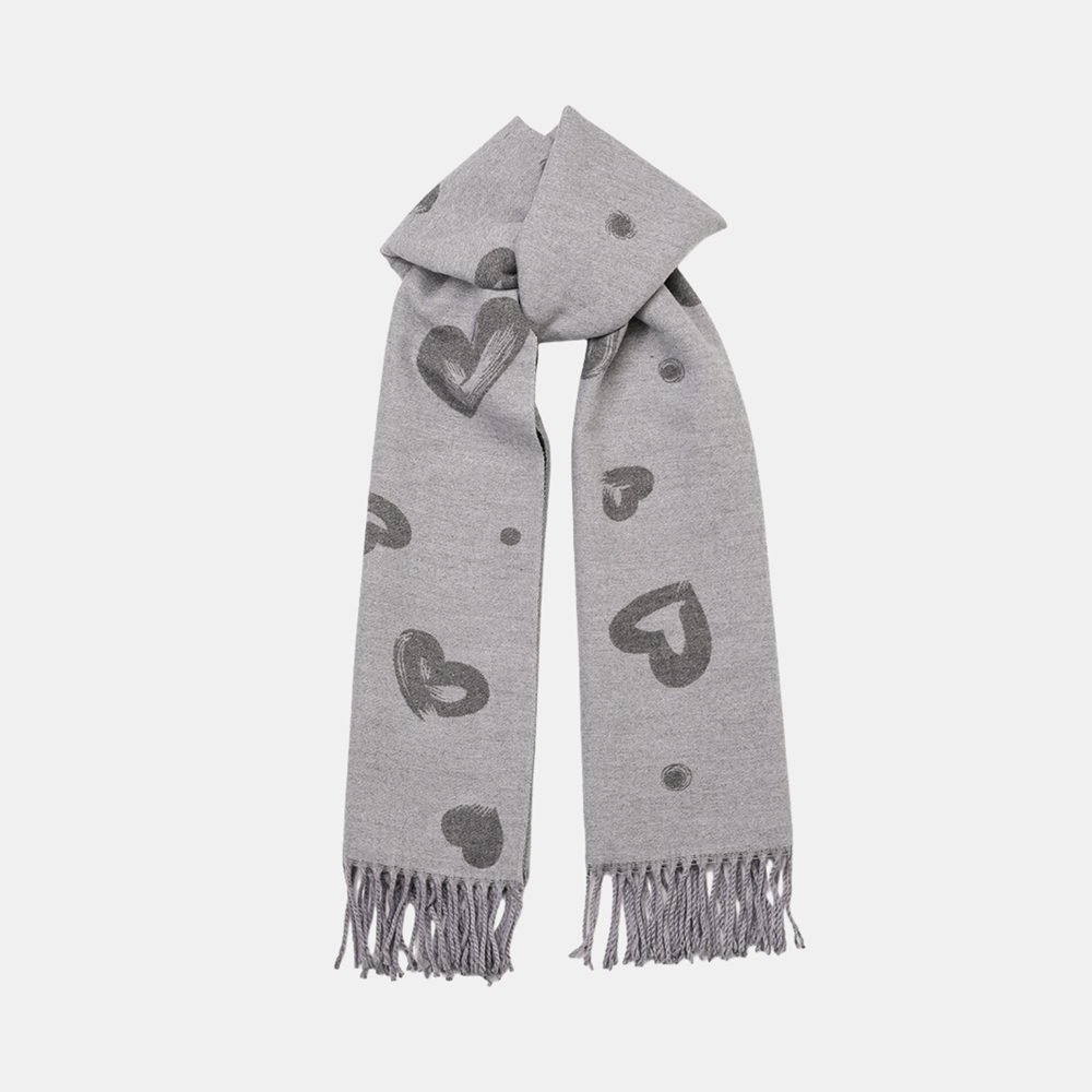 Noira Heartline Scarf - Gray