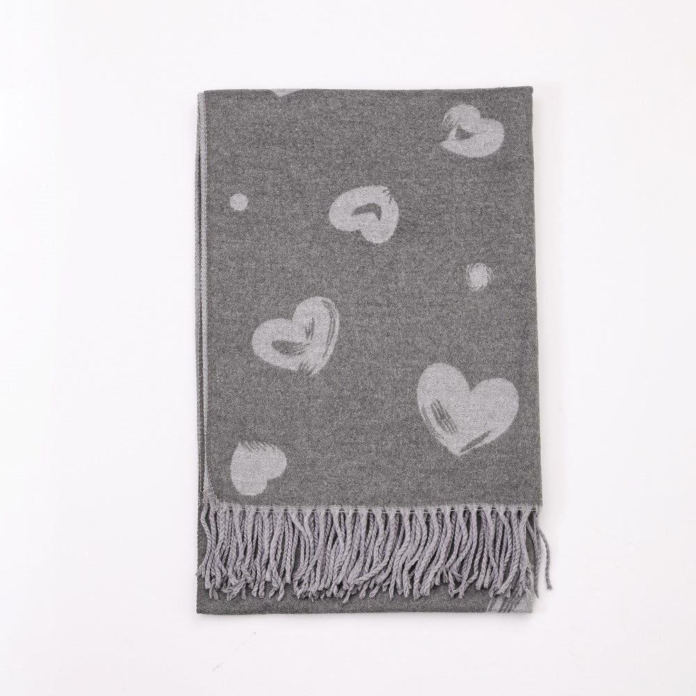 Noira Heartline Scarf - Gray