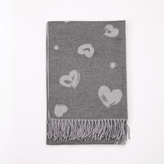 Noira Heartline Scarf - Gray