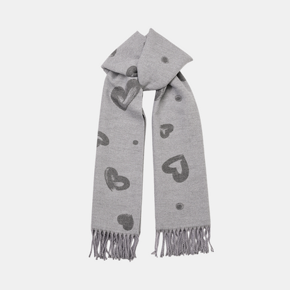 Noira Heartline Scarf - Gray