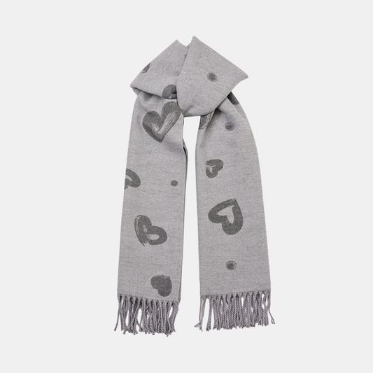 Noira Heartline Scarf - Gray