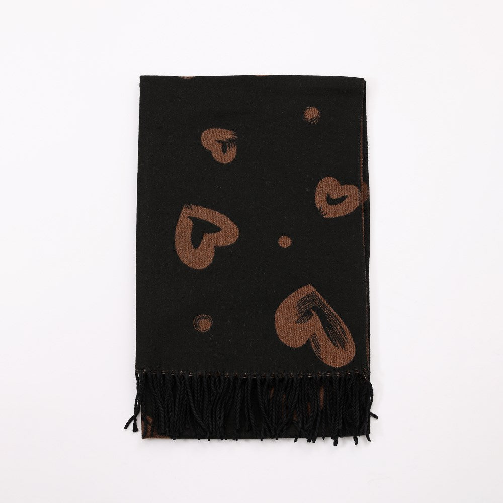 Noira Heartline Scarf - Black