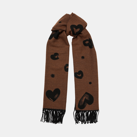 Noira Heartline Scarf - Black