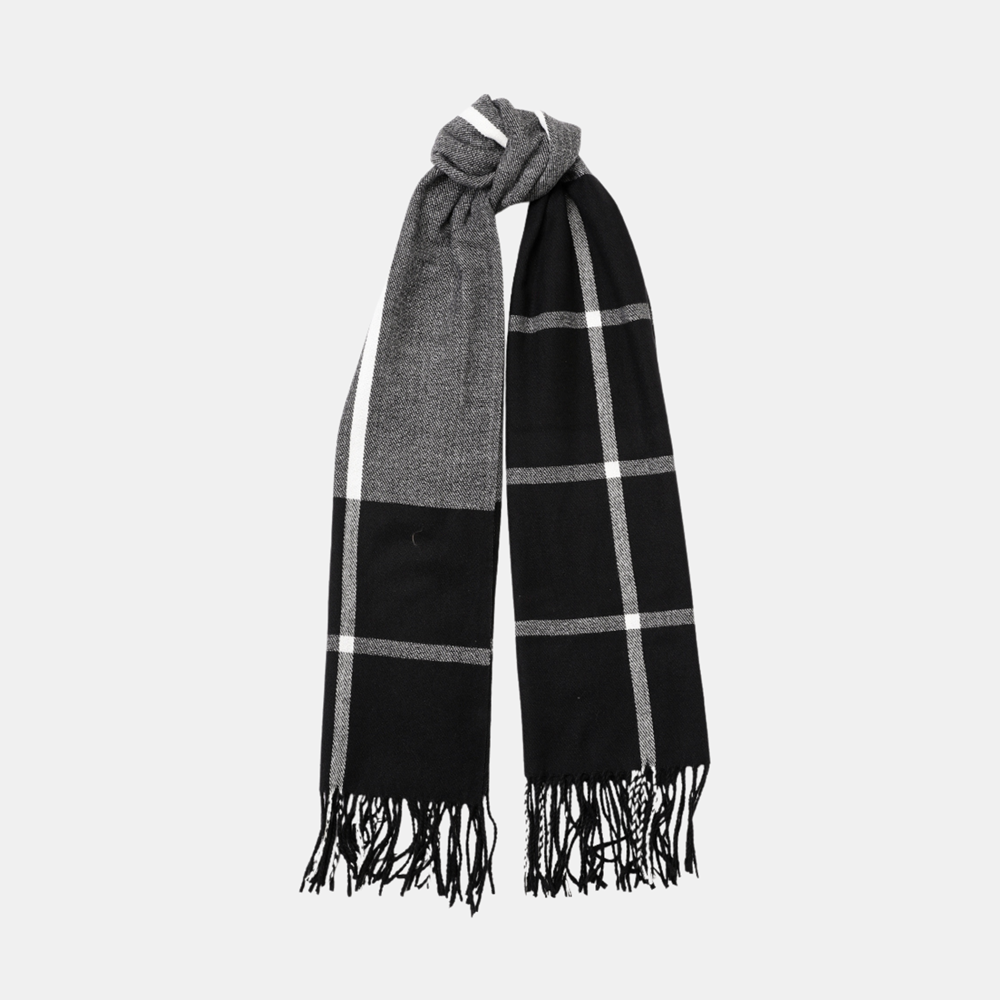 Orienn Plaid Scarf - Black